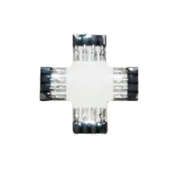 Unión / conector tipo cruz para tiras LED RGB