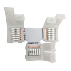 Unión / conector T rígido Pin Click para tiras LED RGB+CCT 6 pin