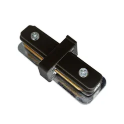 Unión I para carril monofásico, negro, cuadrado
