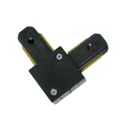 Unión L carril monofásico, negro