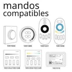 ZigBee + 2.4G RF controlador DC12-24V - 2 en 1 monocolor + CCT