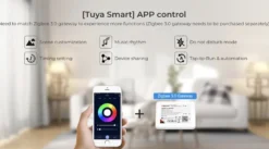 ZigBee + 2.4G RF controlador DC12-24V - 3 en 1 RGB+RGBW+RGBCCT